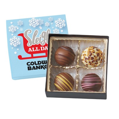 4 Piece Truffle Gift Box Full Color Lid